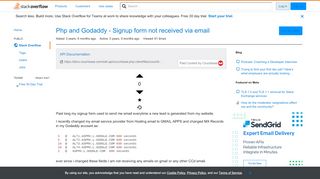 
                            13. Php and Godaddy - Signup form not received via email - Stack Overflow