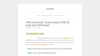 
                            7. PHP and Mysql : Create simple SIGN UP page and LOGIN page ...