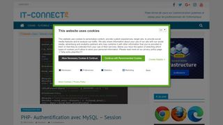 
                            2. PHP- Authentification avec MySQL – Session | Développement Web ...