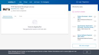 
                            12. PHP Backend Developer (m/w) - Stellenangebot bei BackOffice AG ...