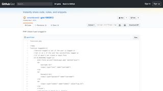 
                            7. PHP: Check if user is logged in · GitHub