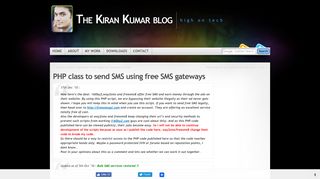 
                            9. PHP class to send SMS using free SMS gateways | The Kiran Kumar ...