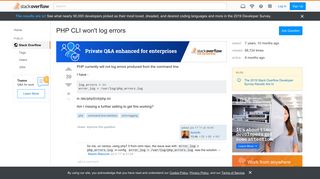 
                            6. PHP CLI won't log errors - Stack Overflow