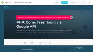 
                            6. PHP: Como fazer login via Google API - DevMedia