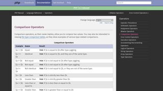 
                            4. PHP: Comparison Operators - Manual