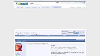 
                            8. [PHP] csv - Datei zum download generieren - Klamm.de