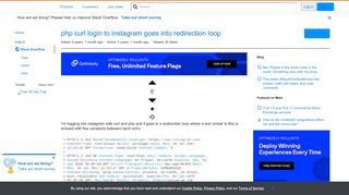 
                            5. php curl login to instagram goes into redirection loop - Stack ...