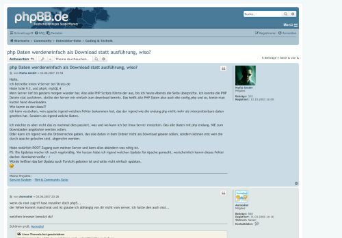 
                            8. php Daten werdeneinfach als Download statt ausführung, wiso ...