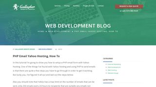
                            12. PHP Email Yahoo Hosting, How To - Gallagher Website Design
