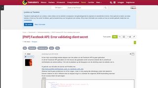 
                            11. [PHP] Facebook API: Error validating ...
