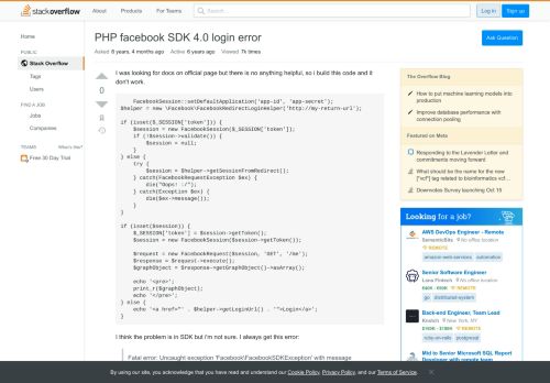 
                            6. PHP facebook SDK 4.0 login error - Stack Overflow