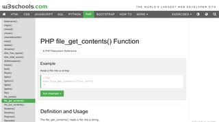 
                            9. PHP file_get_contents() Function - W3Schools