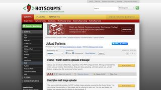 
                            6. PHP File Upload scripts - Free, commercial and open source scripts