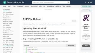 
                            7. PHP File Upload - Tutorial Republic