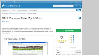 
                            8. PHP Forum ohne My SQL | heise Download