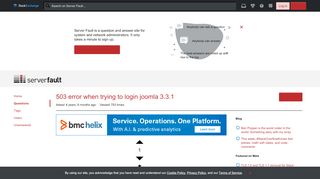 
                            8. php fpm - 503 error when trying to login joomla 3.3.1 - Server Fault