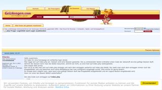 
                            4. php-Frage: Loginfeld nach Login ausblenden - Geizkragen Forum