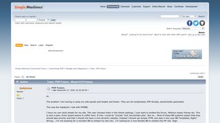 
                            11. PHP Fusion. - Simple Machines Forum
