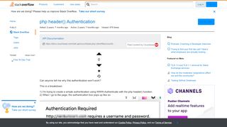 
                            3. php header() Authentication - Stack Overflow