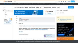 
                            12. PHP - how to change title of the page AFTER including header.php ...