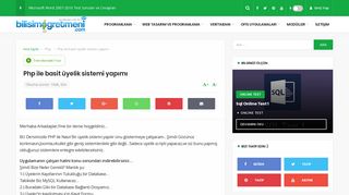 
                            10. Php ile basit üyelik sistemi yapımı | Bilişim Teknolojileri Alanı ...