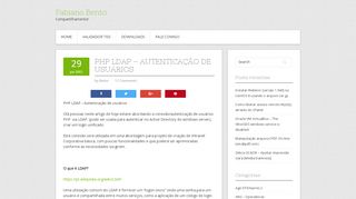 
                            9. PHP LDAP – Autenticação de usuários | Fabiano Bento
