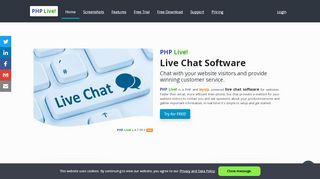 
                            9. PHP Live! - PHP and MySQL Powered Live Chat Software