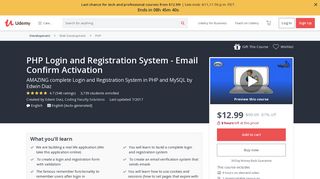 
                            6. PHP Login and Registration System - Email Confirm Activation | Udemy