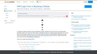 
                            2. PHP Login Form In Bootstrap 3 Modal - Stack Overflow