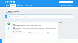 
                            11. [PHP] Login mit Sessions | html.de - HTML für Anfänger und ...