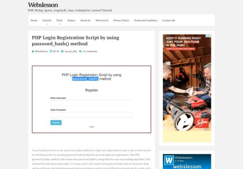 
                            4. PHP Login Registration Script by using password_hash ... - Webslesson