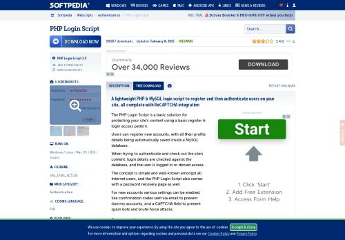
                            9. PHP Login Script Download - Webscripts - Softpedia
