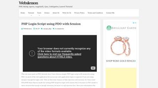 
                            12. PHP Login Script using PDO with Session | Webslesson