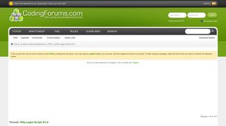 
                            7. PHp Login Script V2.3 - CodingForums