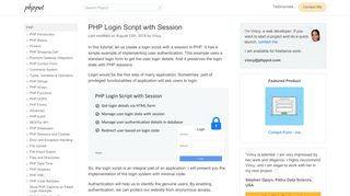 
                            12. PHP Login Script with Session - Phppot