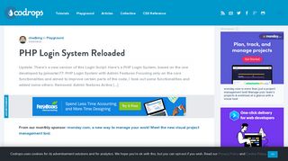 
                            9. PHP Login System Reloaded | Codrops