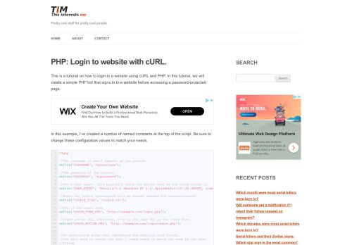 
                            4. PHP: Login to website with cURL. - This Interests Me