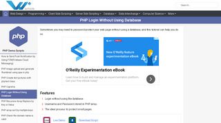 
                            13. PHP Login Without Using Database - W3schools