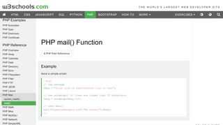 
                            5. PHP mail() Function - W3Schools