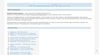 
                            5. PHP mit Sicherheit - Werner-Zenk.de