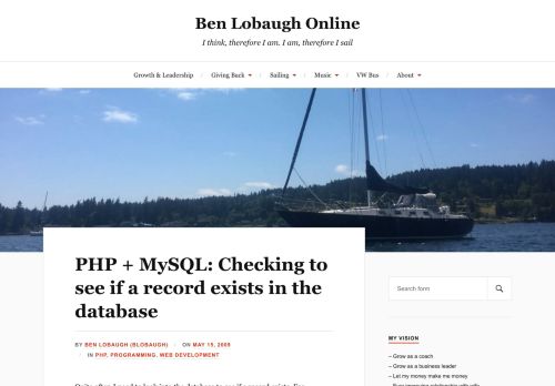
                            5. PHP + MySQL: Checking to see if a record exists in the database ...