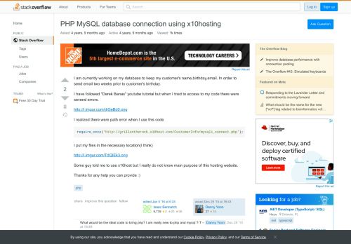 
                            13. PHP MySQL database connection using x10hosting - Stack Overflow