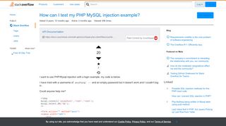 
                            1. PHP MySQL injection example? - Stack Overflow
