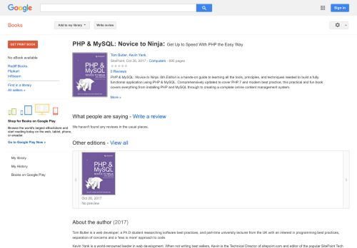 
                            13. PHP & MySQL: Novice to Ninja: Get Up to Speed With PHP the Easy Way