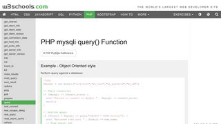 
                            7. PHP mysqli_query() Function - W3Schools