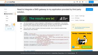 
                            8. php - Need to Integrate a SMS gateway to my application provided by ...