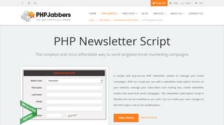 
                            1. PHP Newsletter Script | Newsletter Subscription Script | PHPJabbers