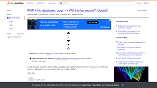 
                            9. PHP + No database: Login -> Will this be secure? - Stack Overflow