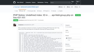 
                            4. PHP Notice: Undefined index: ID in . . . api-field-group.php on line 431 ...