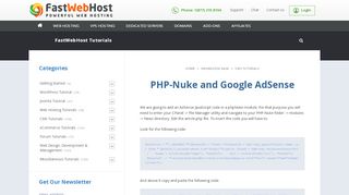 
                            13. PHP-Nuke and Google AdSense - FastWebHost Tutorials